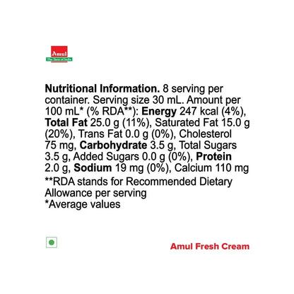 Amul Fresh Cream, 250ML