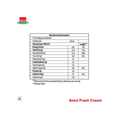 Amul Fresh Cream, 1L