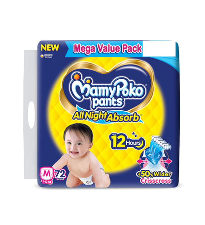 MamyPoko Pants All Night Absorb, Baby Diapers