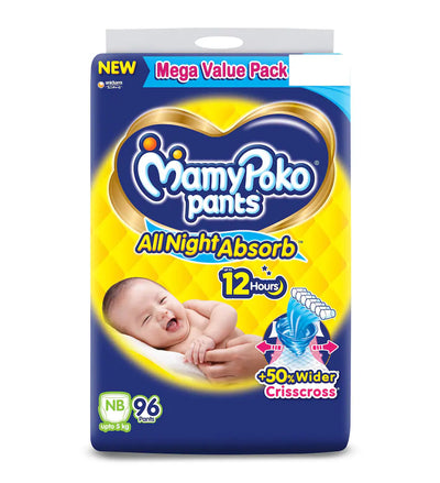 MamyPoko Pants All Night Absorb, Baby Diapers