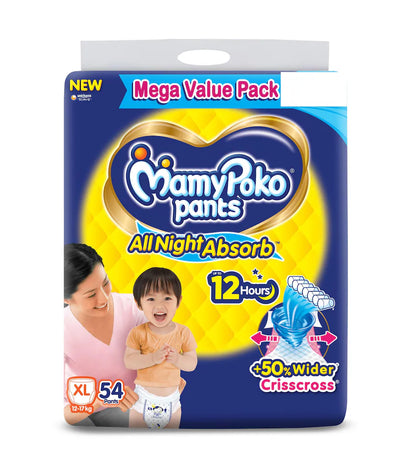 MamyPoko Pants All Night Absorb, Baby Diapers