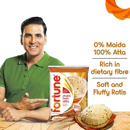Fortune Chakki Fresh (100% Atta, 0% Maida) Atta (5kg)