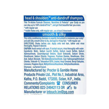 Head & shoulders anti dandruff smooth & silky shampoo (180ml)