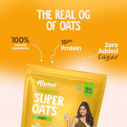 ALPINO High Protein Super Rolled Oats Honey (400g)