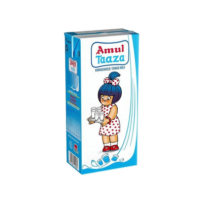 Amul Taaza Homogenised Toned Milk (500ml)