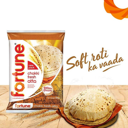 Fortune Chakki Fresh (100% Atta, 0% Maida) Atta (5kg)
