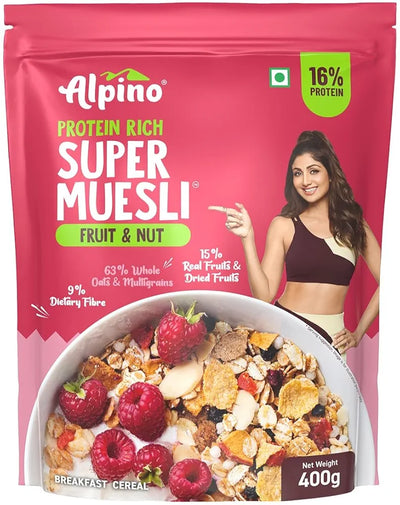 ALPINO Protein-Rich Super Muesli Fruit & Nuts (400g)