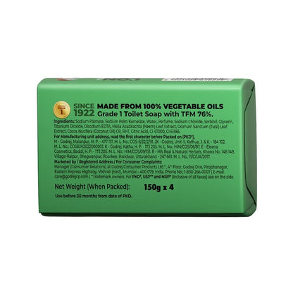 Godrej No.1 Coconut & Neem Bath Soap - Buy 4 Get 1 Free