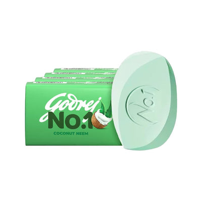 Godrej No.1 Coconut & Neem Bath Soap - Buy 4 Get 1 Free
