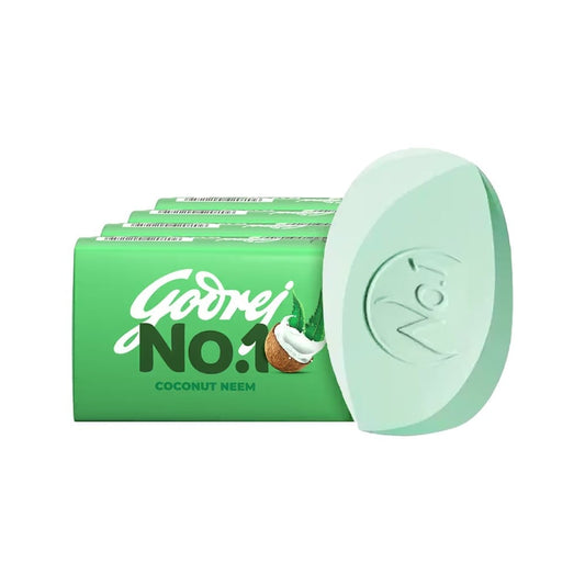 Godrej No.1 Coconut & Neem Bath Soap - Buy 4 Get 1 Free
